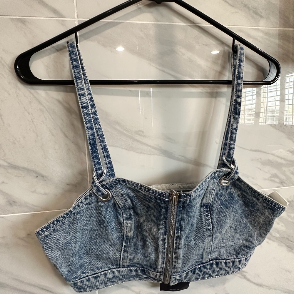 Denim size small crop top